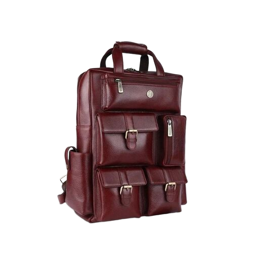 Executive Leather Laptop Backpack