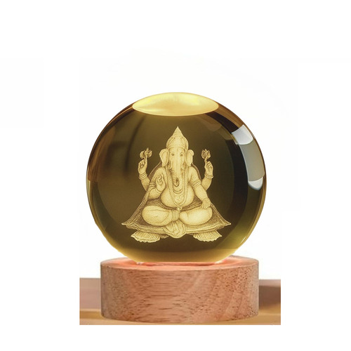 3D Galaxy Crystal Ball Night Lamp - Color: Transperant