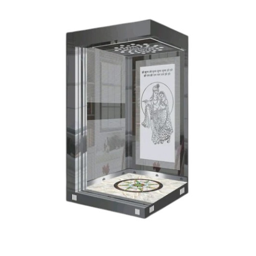 SS Black Rectangular Elevator Cabin