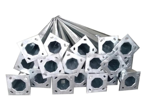 5 Meter Octagonal Poles - Color: Silver