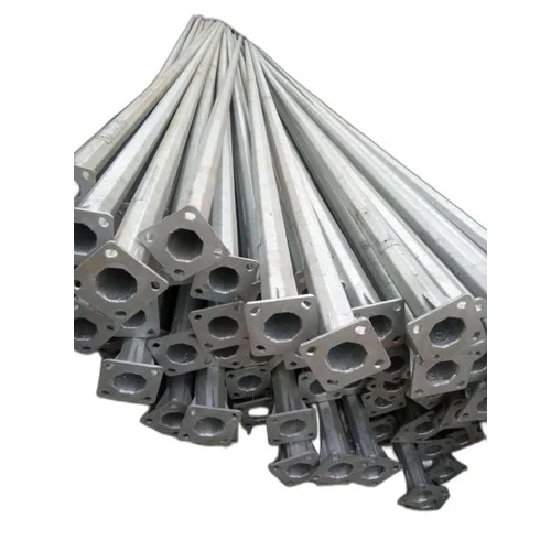 9 Meter Octagonal Poles - Color: Silver