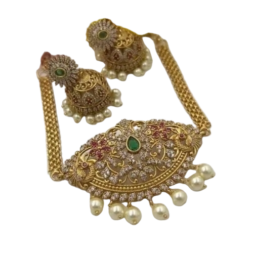 Beautiful Peacock Design Necklace Set