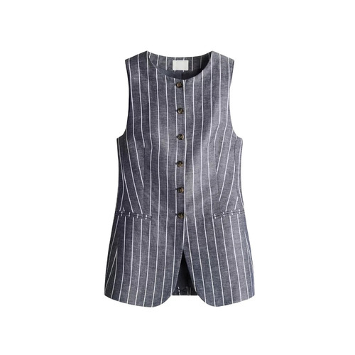 Women Cotton Gray Waistcoat - Bust Size: 36 Inch (In)