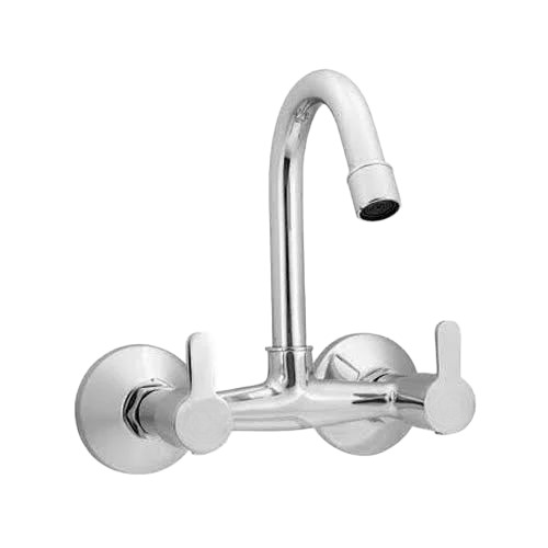Swan Neck Sink Mixer - Color: Silver