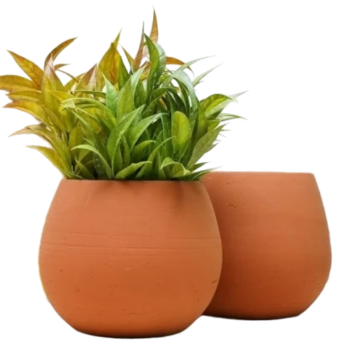 Round Clay Flower Pot