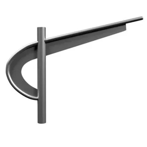 Ms Single Arm Pole Bracket - Color: Silver