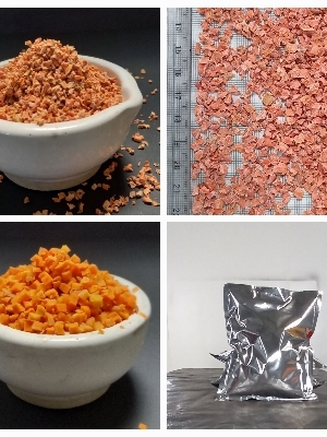 Dehydrated Carrot Cubes - Size: Comes In Various Size