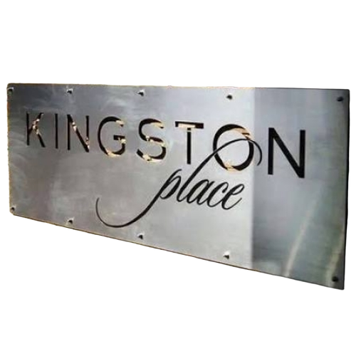 Rectangular Silver Name Plate