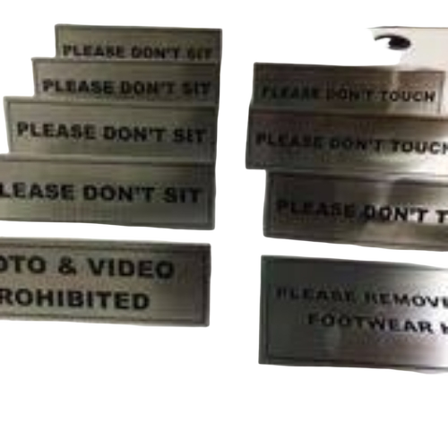 Silver Stainless Steel Name Plates