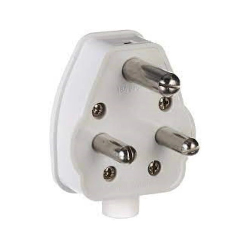 White Three Pin Plug