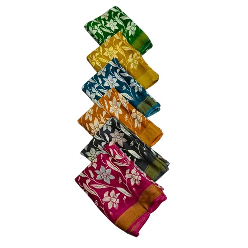 Soft Dola Silk Saree Rich Pallu With Running Blouse - Color: Multicolour
