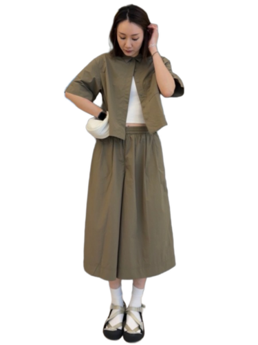 Women Dark Brown Cotton Top Palazzo Set