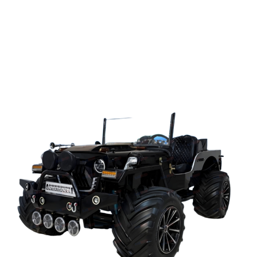 Black 4 Seater Modified Jeep