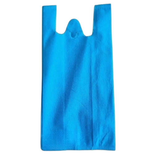 Blue Plain Non Woven W Cut Carry Bags