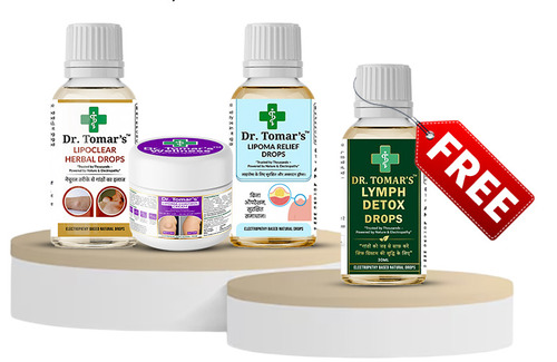 Lipoma Herbal Drops Pro Level Treatment Set Of 4 Packs (4 Months) - Age Group: Suitable For All