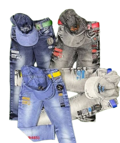 Durable Fabric Kids Faded Jeans