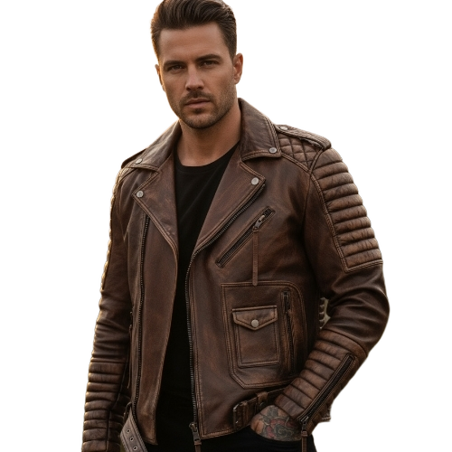 Mens Brown Leather Jacket