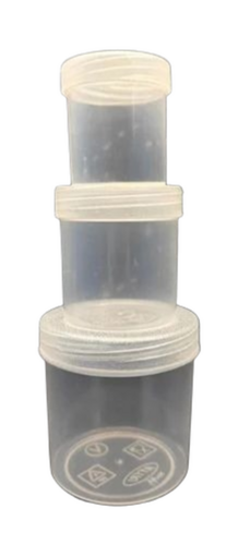 Polypropylene 3 Mini Container Set - Color: Transparent