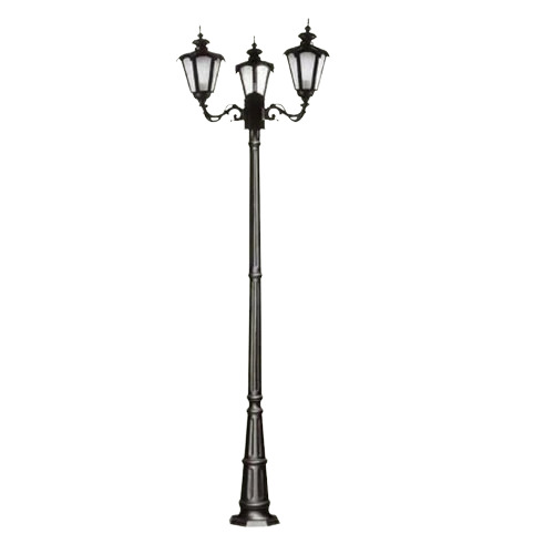 Aluminium 3 Meter Decorative Designer Pole - Color: Silver