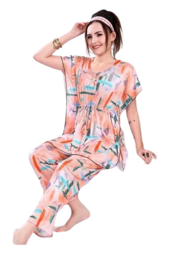 Satin Digital Print Night Suit