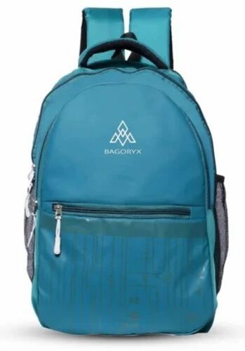Sky Blue Polyester School Bag