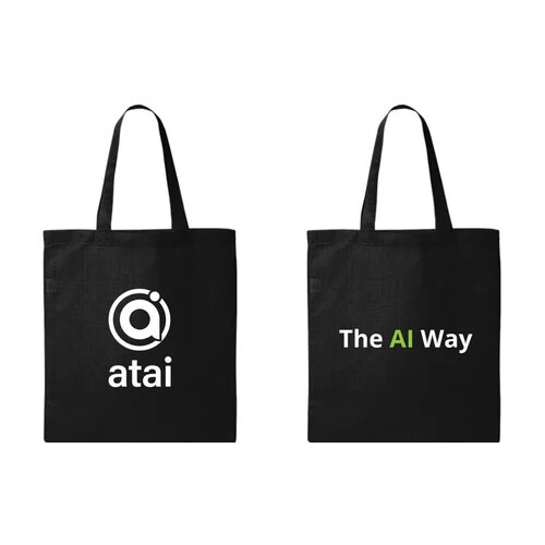 Black Cotton Tote Bag