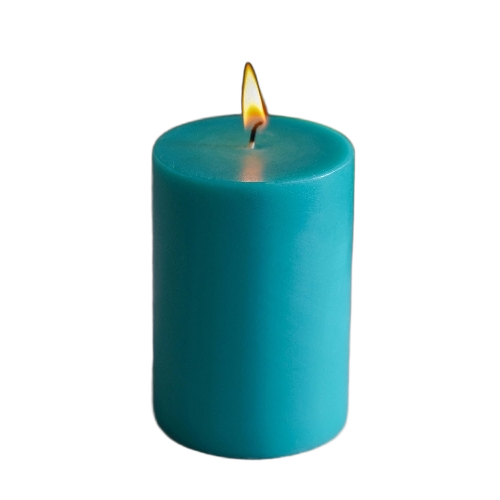 Blue Pillar Candle