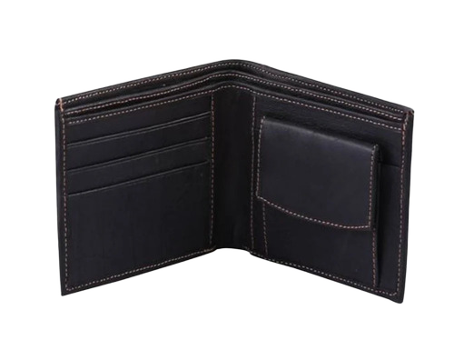 Gents Black Leather Wallets - Coating Type: 1