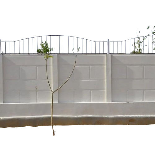 Concrete Boundary Wall - Concrete, 5 to 10 Feet Height, Grey, 5-15 Inch Thickness | Good Quality, Custom Size