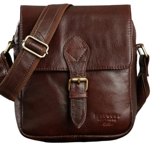 Men Leather Messenger Bag By Kgn Bag House