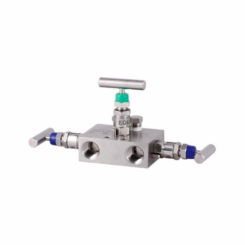 Three Valve Manifold - Color: Silver