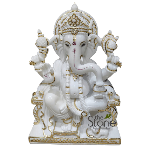 Marble Ganesha Statue - Fabric Type: Microfiber