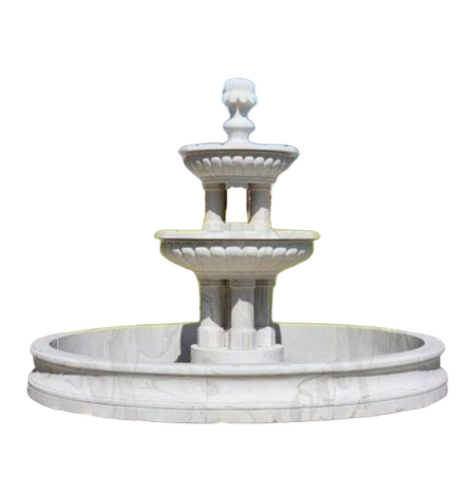 Marble Water Fountain - Color: White