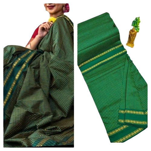 Checked Cotton Saree