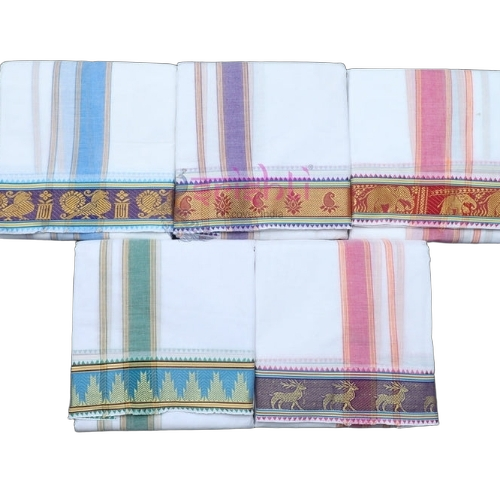 Premium White Cotton Dhoti