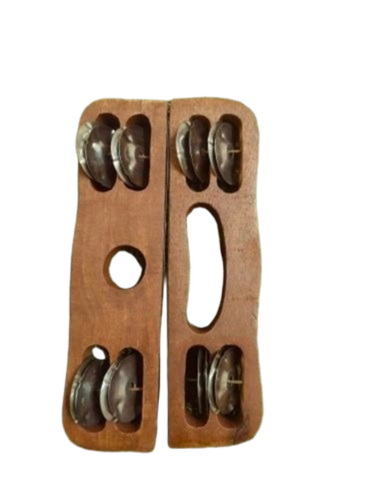 Wooden Khartal Instrument - Body Material: Wood