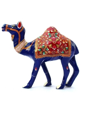 Made Of Metal Meenakari Camel Statue