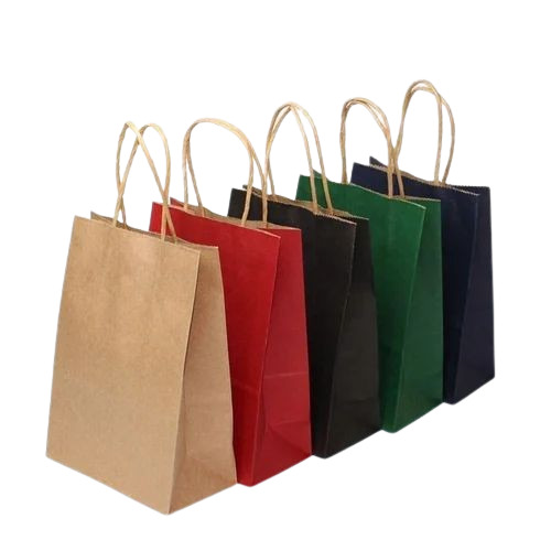 Multicolor Plain Paper Bags