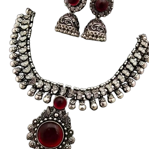 Kolhapuri Stone Necklace Set