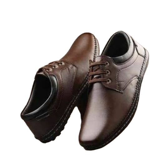 Leather Shoes - Tan, Various Sizes, Semi Round Toe, Low Heel | Lightweight, Non Slippery, Noticeable Presence