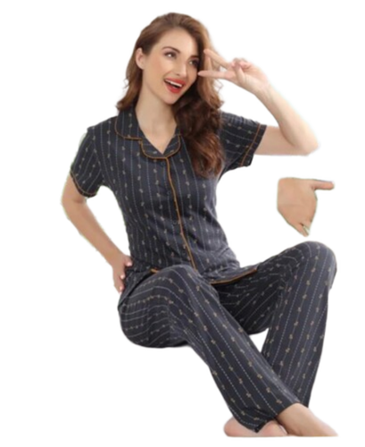 Flexible Fabric Ladies Night Suit - Fabric Type: Brocade