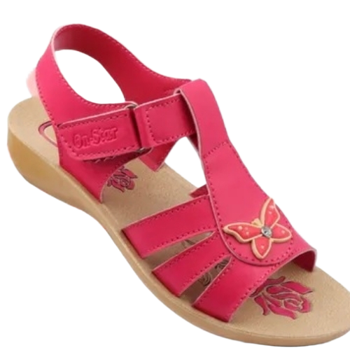 Kids Sandals - Leather, All Sizes | Pink & Beige, Modern Design, Comfortable Fit, Lightweight, Breathable, Durable Soles, Nice Grip, Low Heel