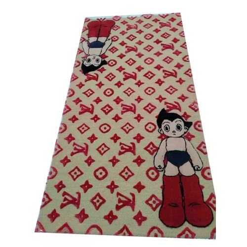 Cartoon Printed Cotton Floor Carpet