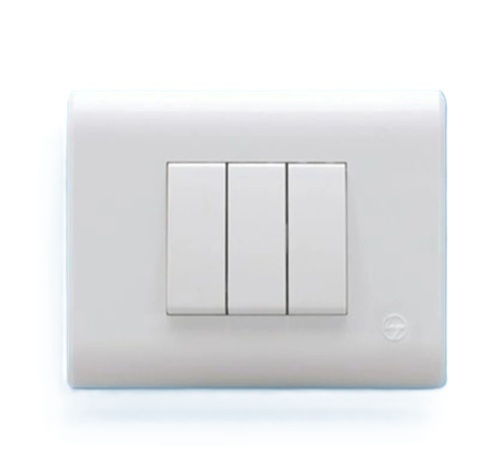 White Modular Electrical Switch
