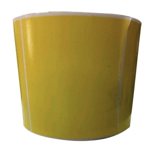 Yellow Paper Barcode Label