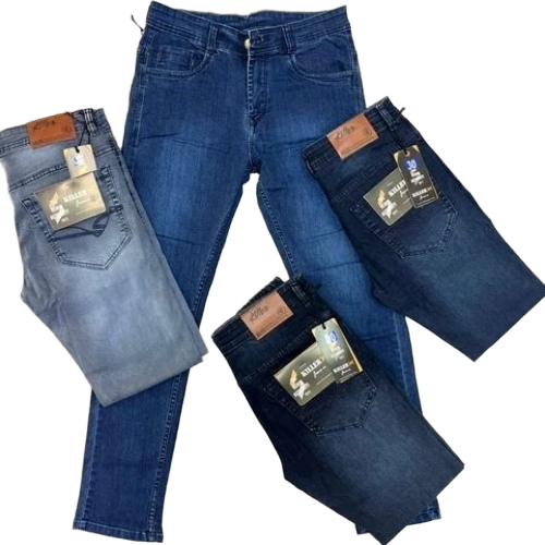 Denim Jeans - Denim, Various Waist Sizes, Multiple Colors | Washable, Plain Dyed, Trendy Designs, Neat Stitching