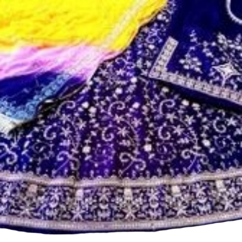 Rajsthani Poshak - Georgette, M Size, Multi Color | Embroidered, Lightweight, Breathable, Washable