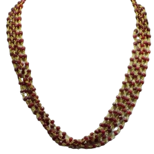 Ruby Chain Beaded Necklace