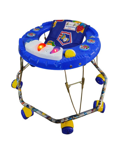Plastic Azure Blue Baby Musical Walker - Size: 1.6 Feet Height
