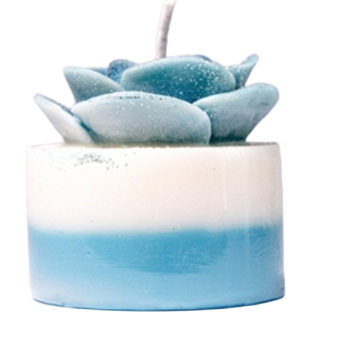 Aroma Candle - Color: White & Blue